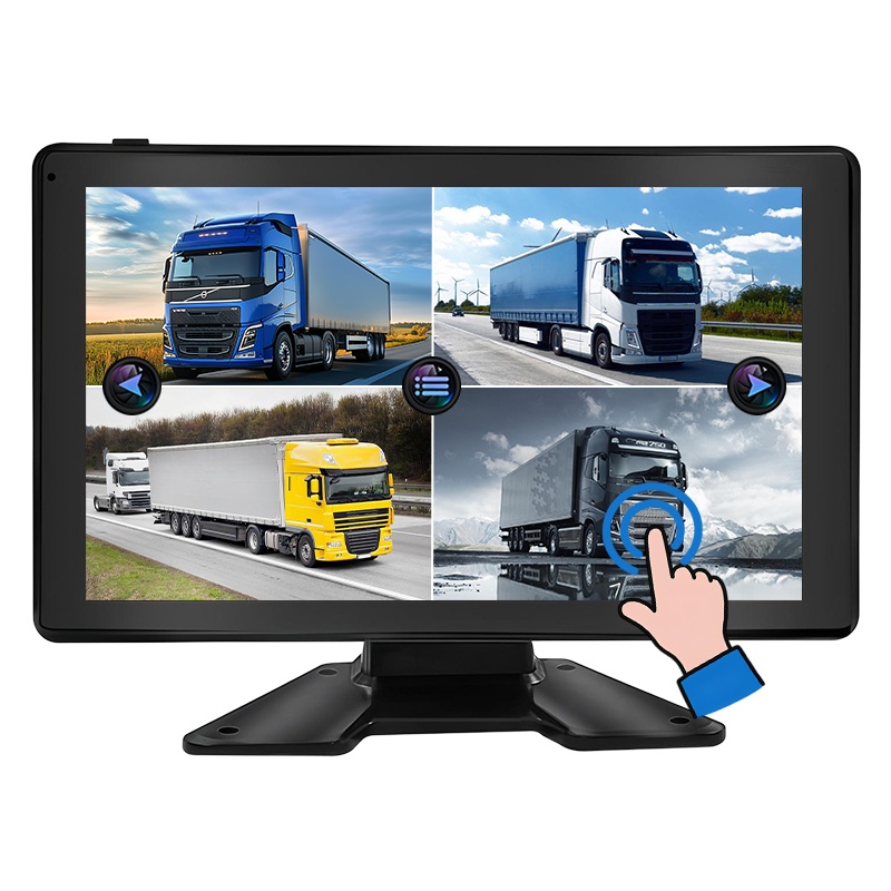 10.1 Inch Touch Screen Vehiculum Quad View 1080P DVR Recording Monitor
