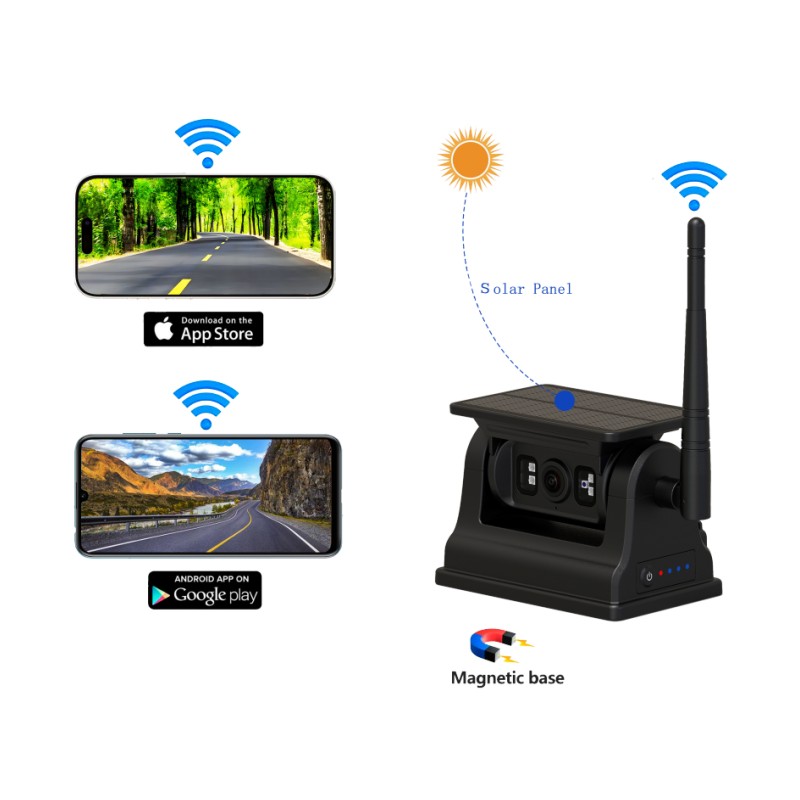 1080P WiFi Wireless Audi View Camera ad Android iOS cum Solari dato et Magnetico monte