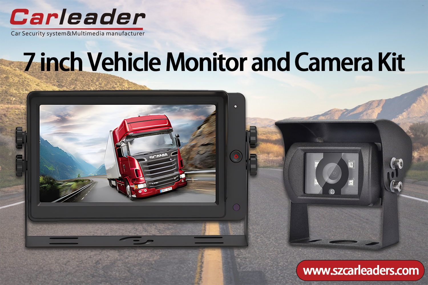 7 Inch AHD Car Audi View Monitor et Camera Kit