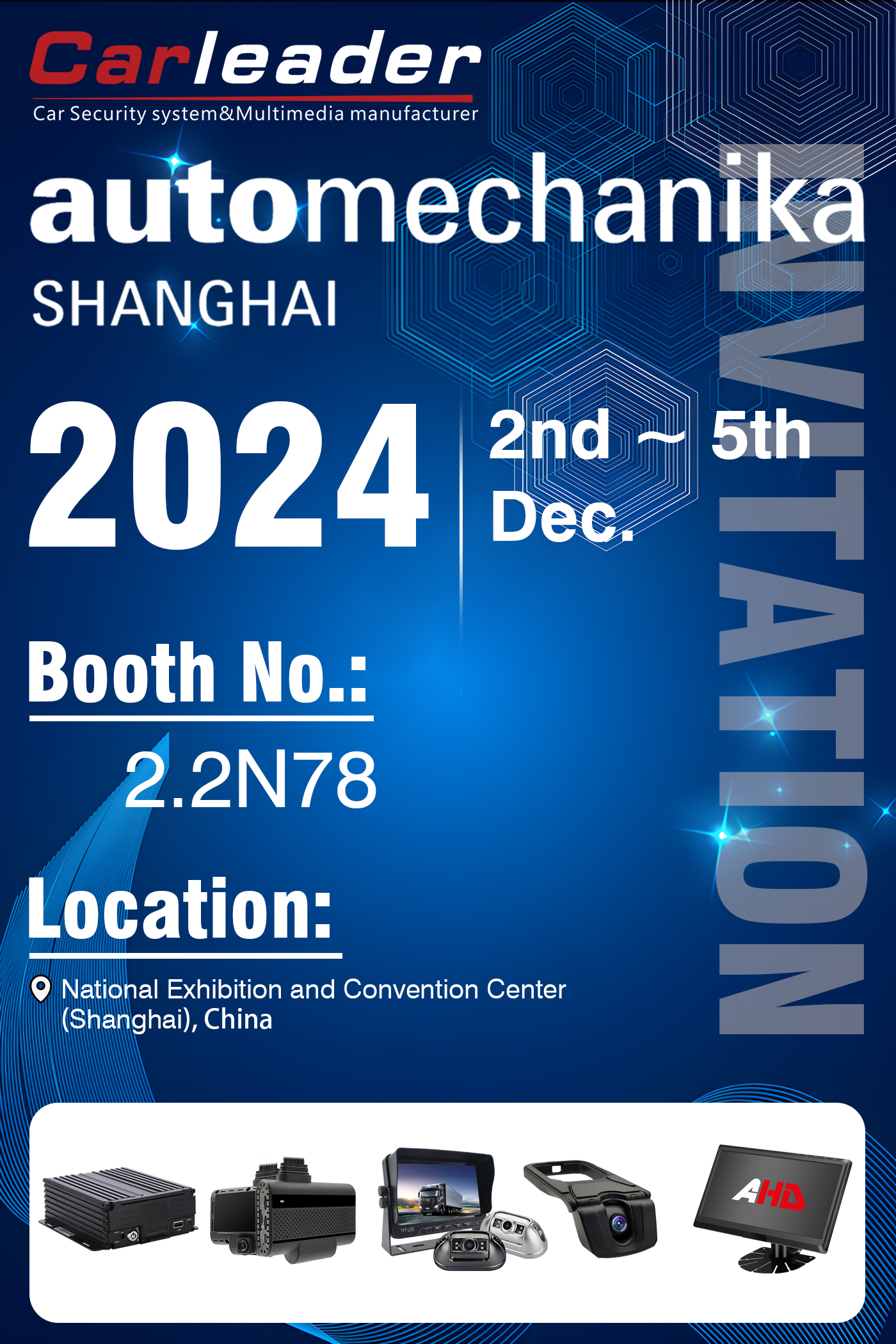 Automechanika Shanghai 2024 Exhibition | Booth No.: 2.2N78, Carleader adventum tuum exspectans
