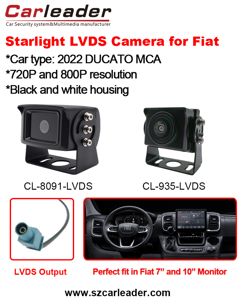 Carleader LVDS Vehiculum Audi View Camera Fit enim Fiat Ducato