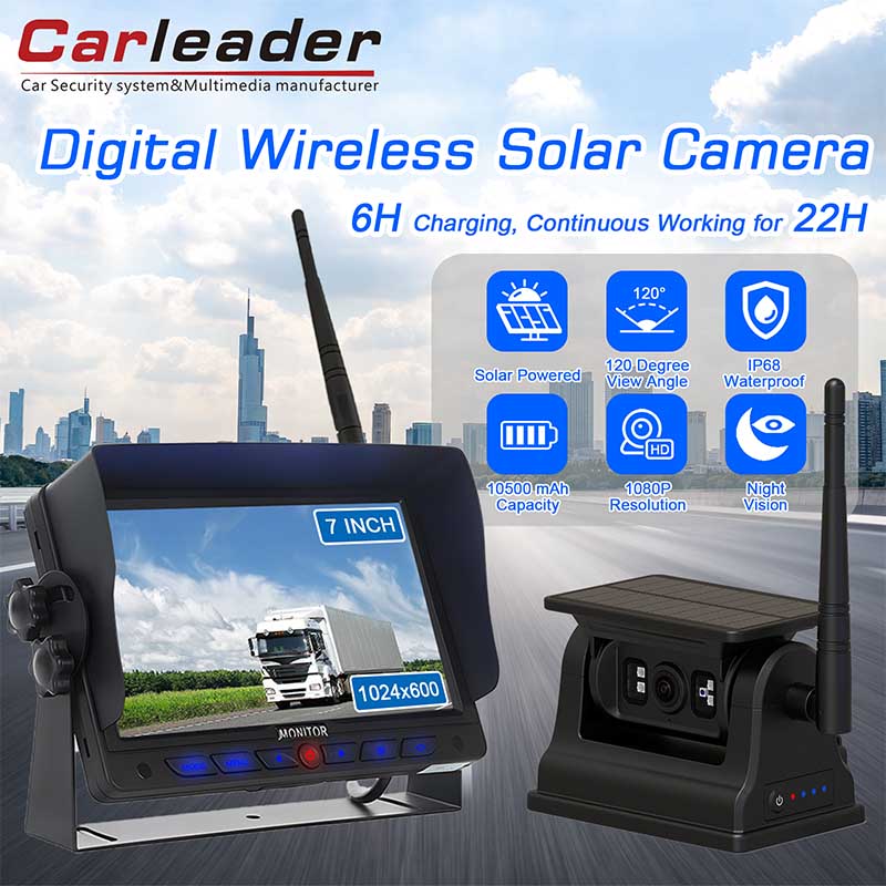 VII inch magnetica solaris digital wireless tergo camera ornamentum