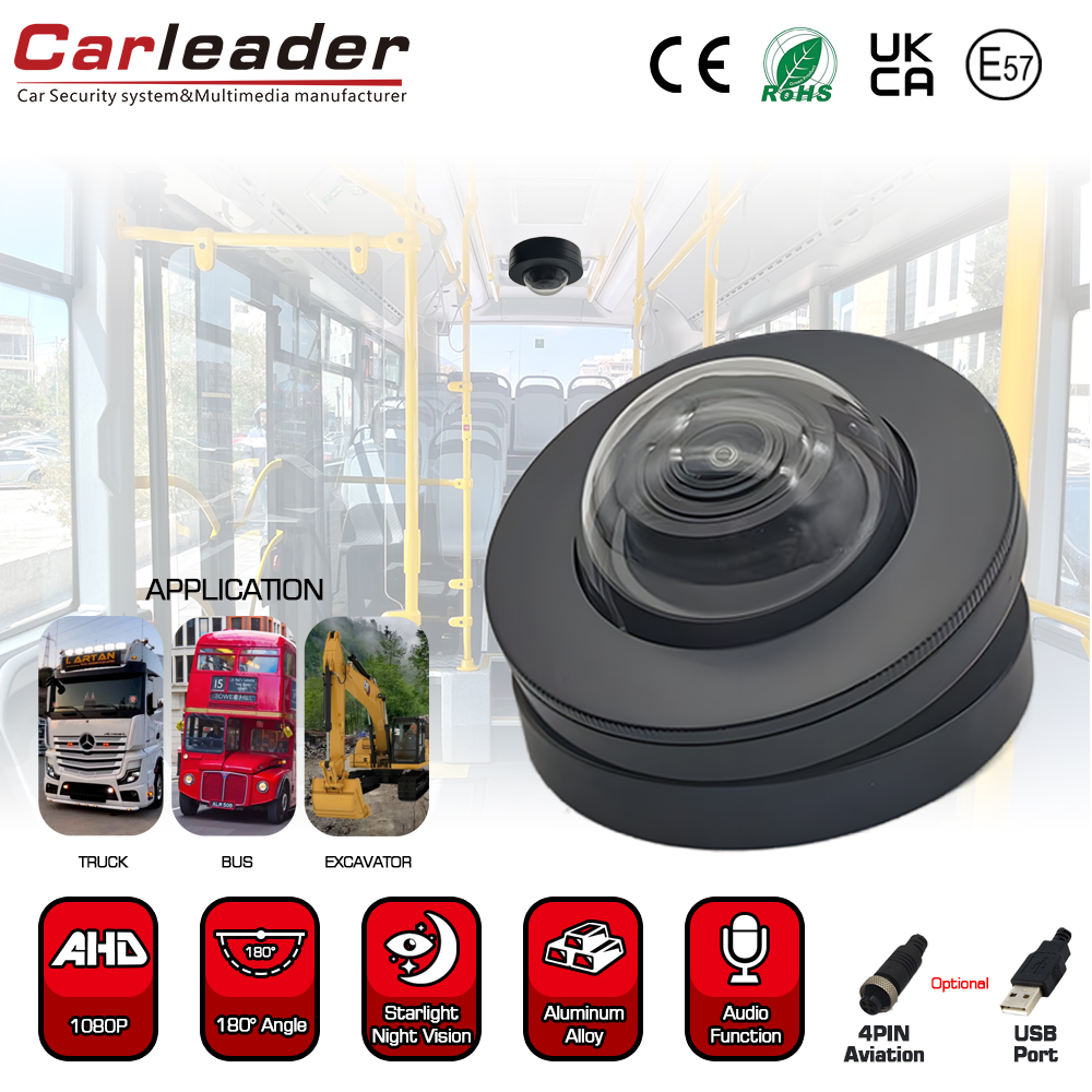 CLXXX Lide Wide Agropia HD 1080p Dome vehiculum camera in-vehiculum custodia