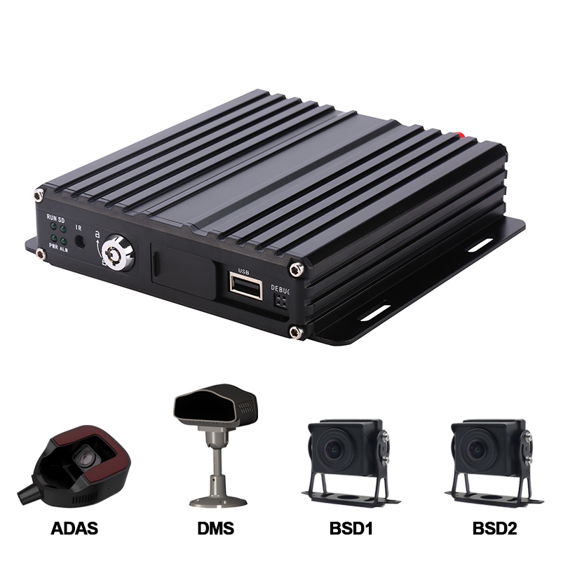 Carleader 4CH AI SD Mobile DVR Support ADAS+DMS+BSD Nam Classem Management