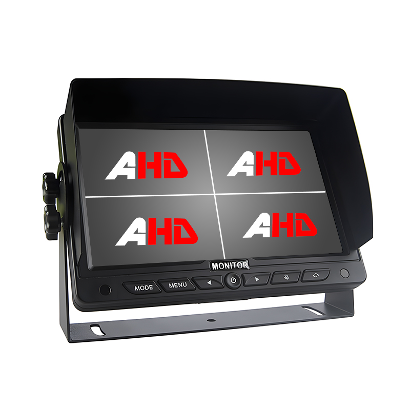 Carleader 7 Inch 4CH AHD Inputs Quad Exhibe Gravis Officium Vehiculum Monitor Praebere Vehiculum Plena custodia Salutis