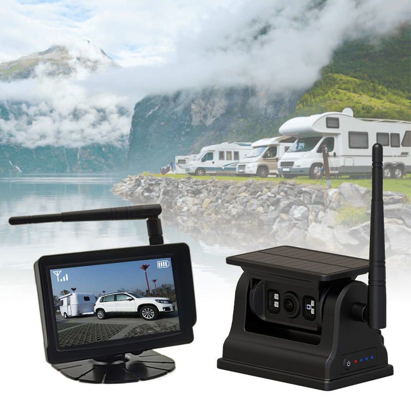 V Inch Wireless Solaris Powered Rechargeable Magnetic Vehiculum Camera Ratio --- tuus optimus Socius pro tutius incessus