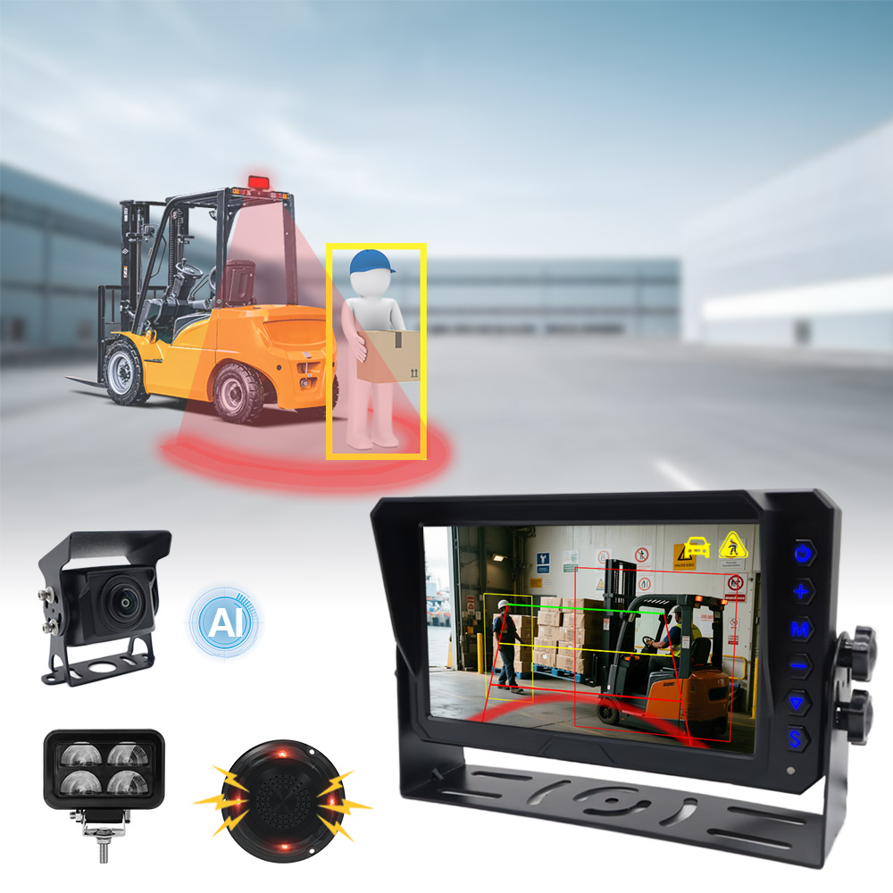 Carleader AI pedestriani et vehiculum Deprehensio Laser lux Admonitio Camera Ratio for Forklift