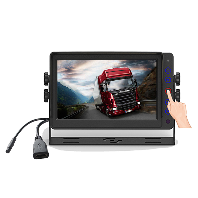 Carleader 7 Inch Touch Puga HD Gravis Officium Vehiculum Monitor Support CVBS et HD signum Inputs