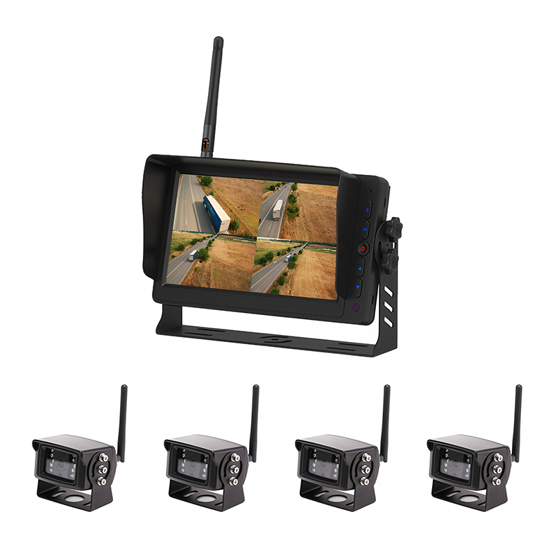 7 Inch 2.4GHz Digital Wireless 4CH Cameras et Monitor System