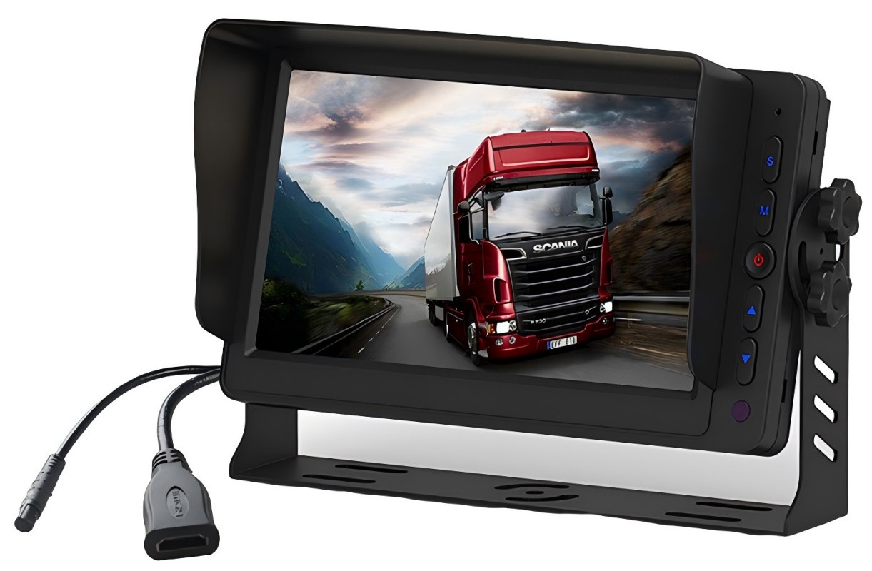 7 Inch HDMI vehiculum Monitor cum Dual AV Inputs, Reverse Trigger et inaedificata in Orator
