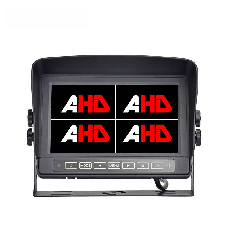 7 Inch IMPERVIUS AHD Quad Monitor cum Metal habitationi et Tactu Imperium