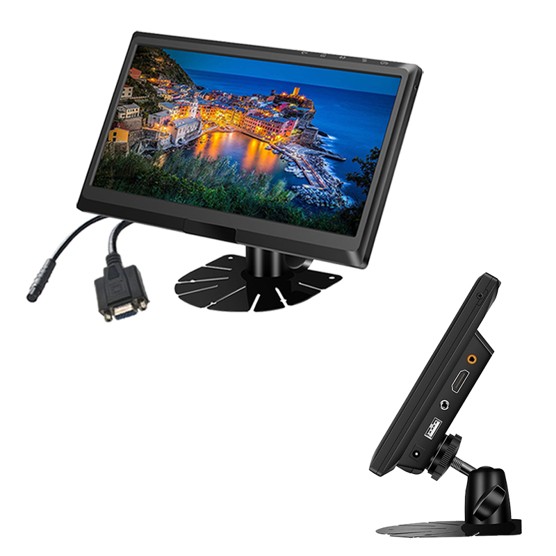 9 Inch IPS Screen HD Monitor Support CVBS+HD+VGA Inputs