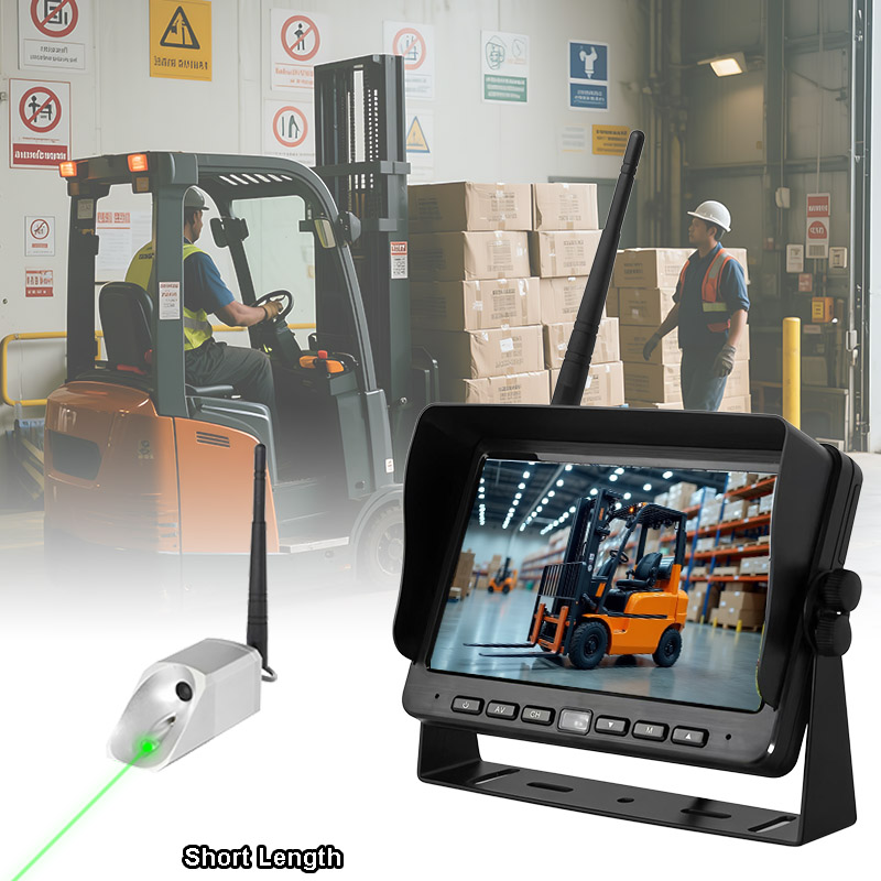 Wireless Magnetic Forklift Camera Ratio Short Size Support laser Positioning